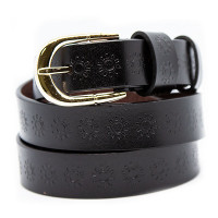 Шкіряний ремінь Чорний wlc20bk0033ocn